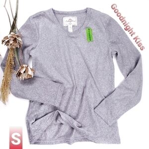 New Goodnight Kiss Fleece Sweater Sleepwear Top S